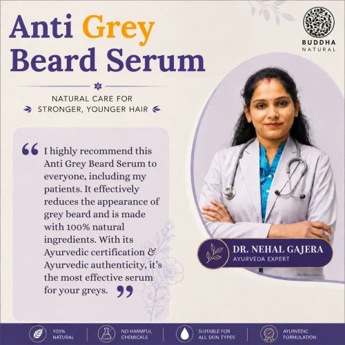 🧔‍♂️ Anti Grey Beard Serum Oil ⚡ | Restore Natural Beard Color & Boost Healthy Growth 🌿 | Buy 1  Get 1 Free✨