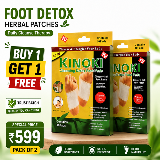 🦶 KINOKI Herbal Foot Patches 🌙 | Deep Detox & Relaxation Therapy 💆‍♂️| BUY 1 GET 1 FREE